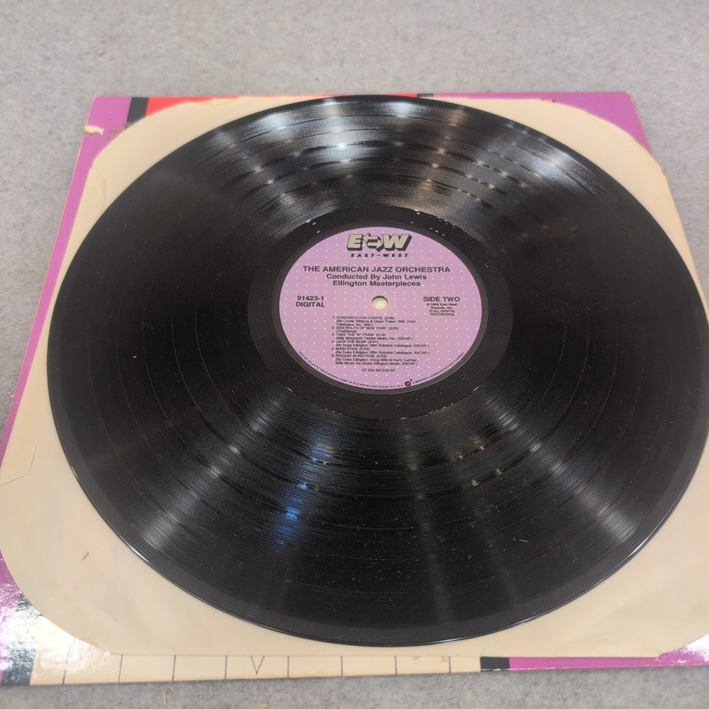 American Jazz Orchestra John Lewis Ellington Masterpieces Vinyl LP 1989 91423-1 - Picture 5 of 5